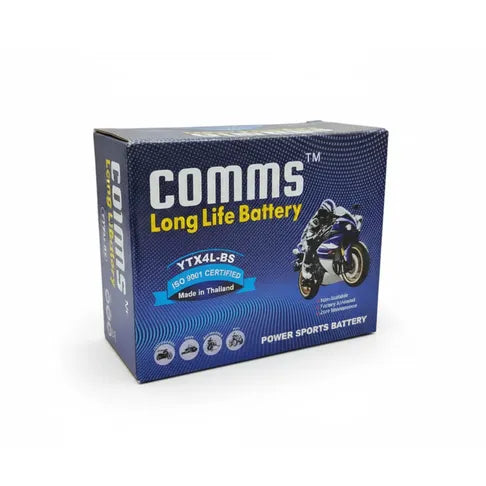 YTX4L-BS COMMS Battery 12V 4Ah – Reliable Powersport & Communication Battery