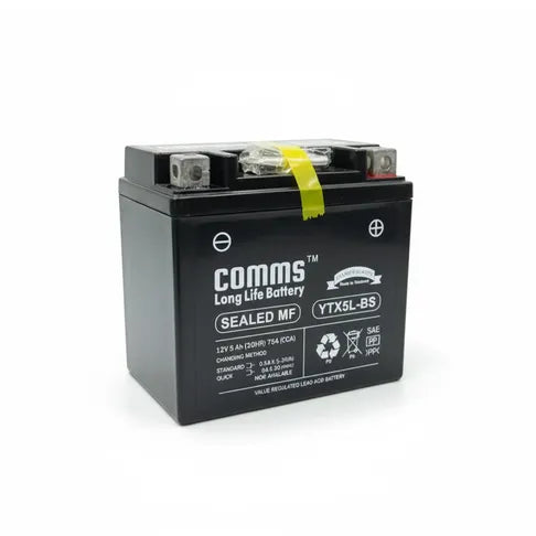 YTX5L-BS COMMS Battery 12V 5Ah – Reliable Powersport & Communications Battery