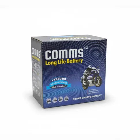 YTX5L-BS COMMS Battery 12V 5Ah – Reliable Powersport & Communications Battery