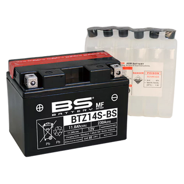 BS Battery BTZ14S-BS equivalent YTZ14S - Motovile
