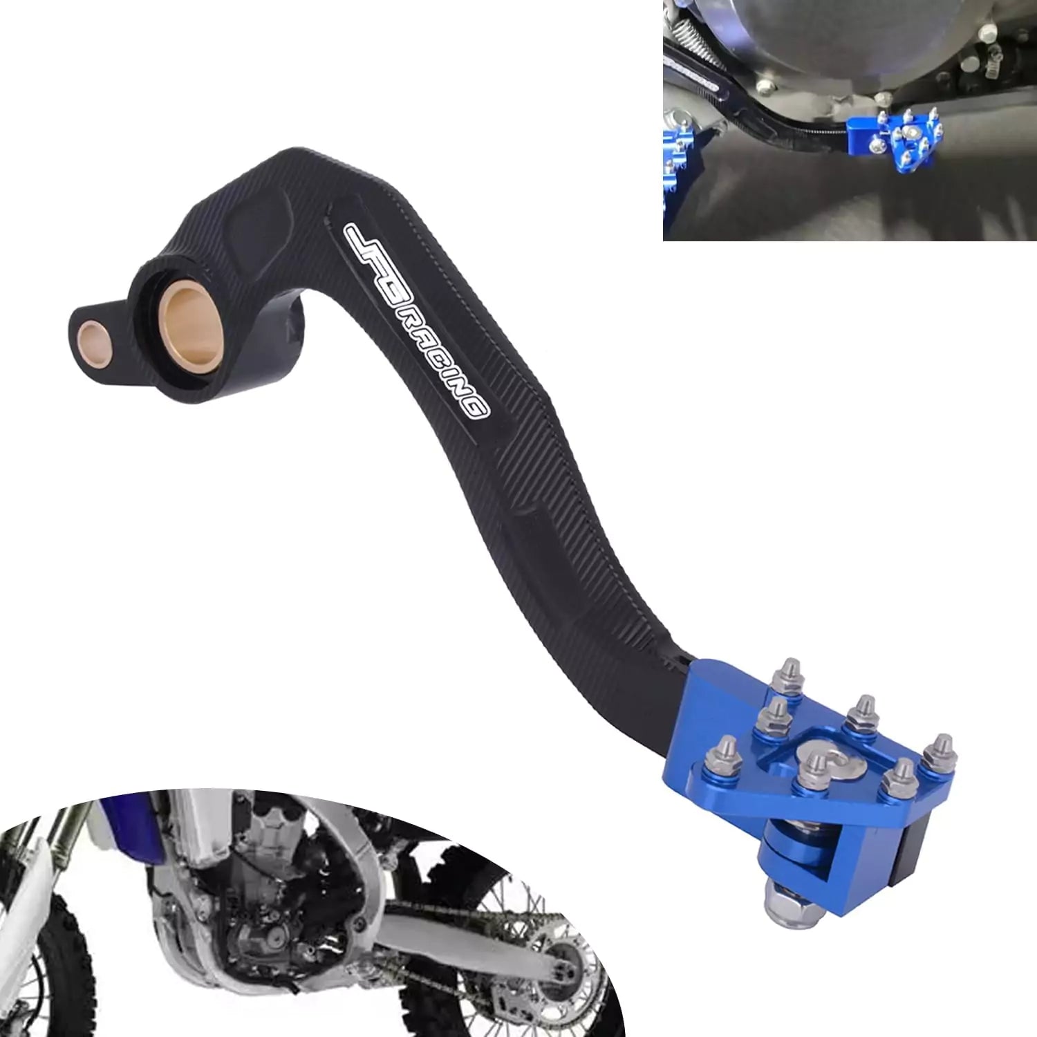 JFG RACING Leva Pedale Freno Posteriore Pieghevole In Alluminio CNC Per Yamaha YZ250F 2010-2023, YZ250FX E WR250F 2015-2023