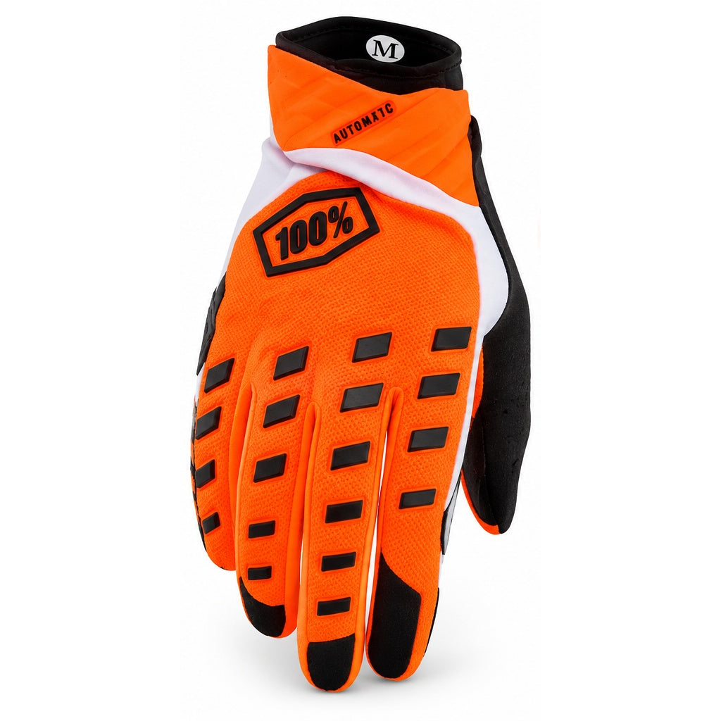 100% Motocross & Off-Road Gloves – Orange/Black | قفازات دباب 100%
