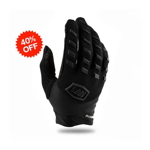 100% Airmatic Motocross Gloves – Black | Off-Road & MX Gloves Kuwait