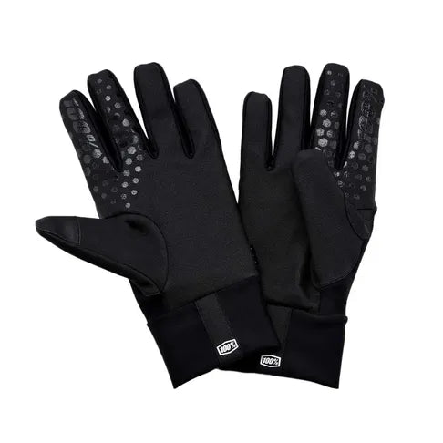 100% Brisker Cross Enduro Motorcycle Gloves – Black/Gray | Cold Weather Motocross Gloves