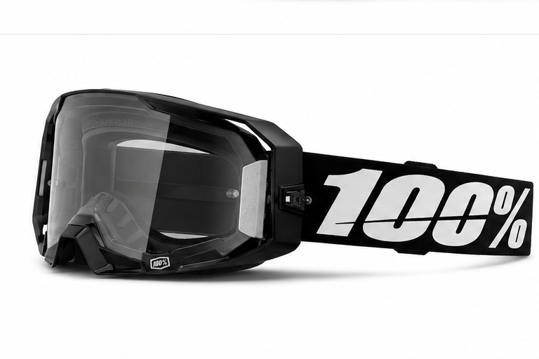 100% ARMEGA Dirt Bike & Motocross Goggles - Black | قوقلز 100% ARMEGA للموتوكروس والأوف رود - أسود
