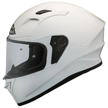 SMK Stellar Basic GL100 Full Face Motorcycle Helmet Gloss White - Clear Visor Pinlock Ready  | Kuwait