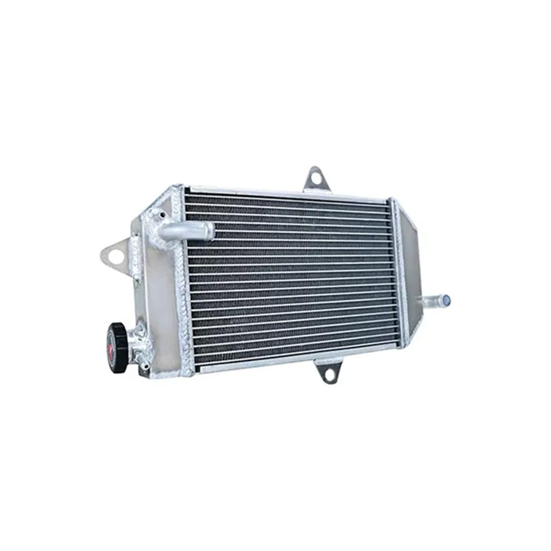 Metallic radiator on a white background