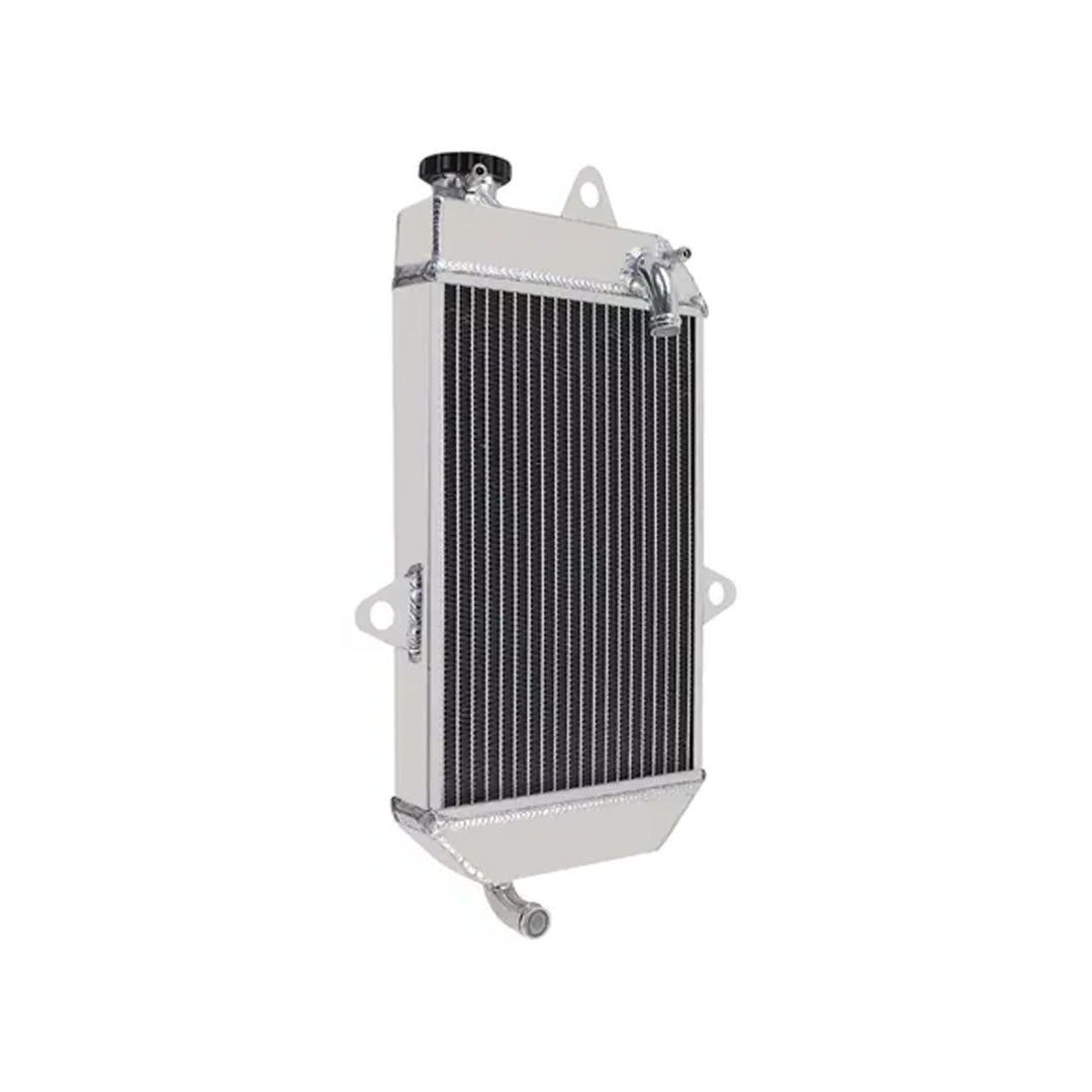 Metallic radiator on a white background