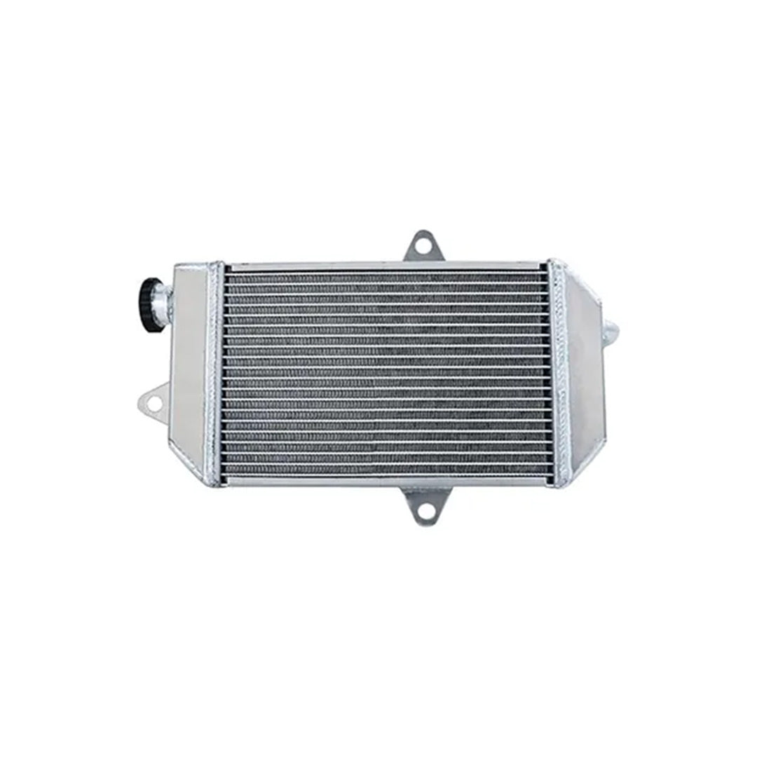 Metallic radiator on a white background