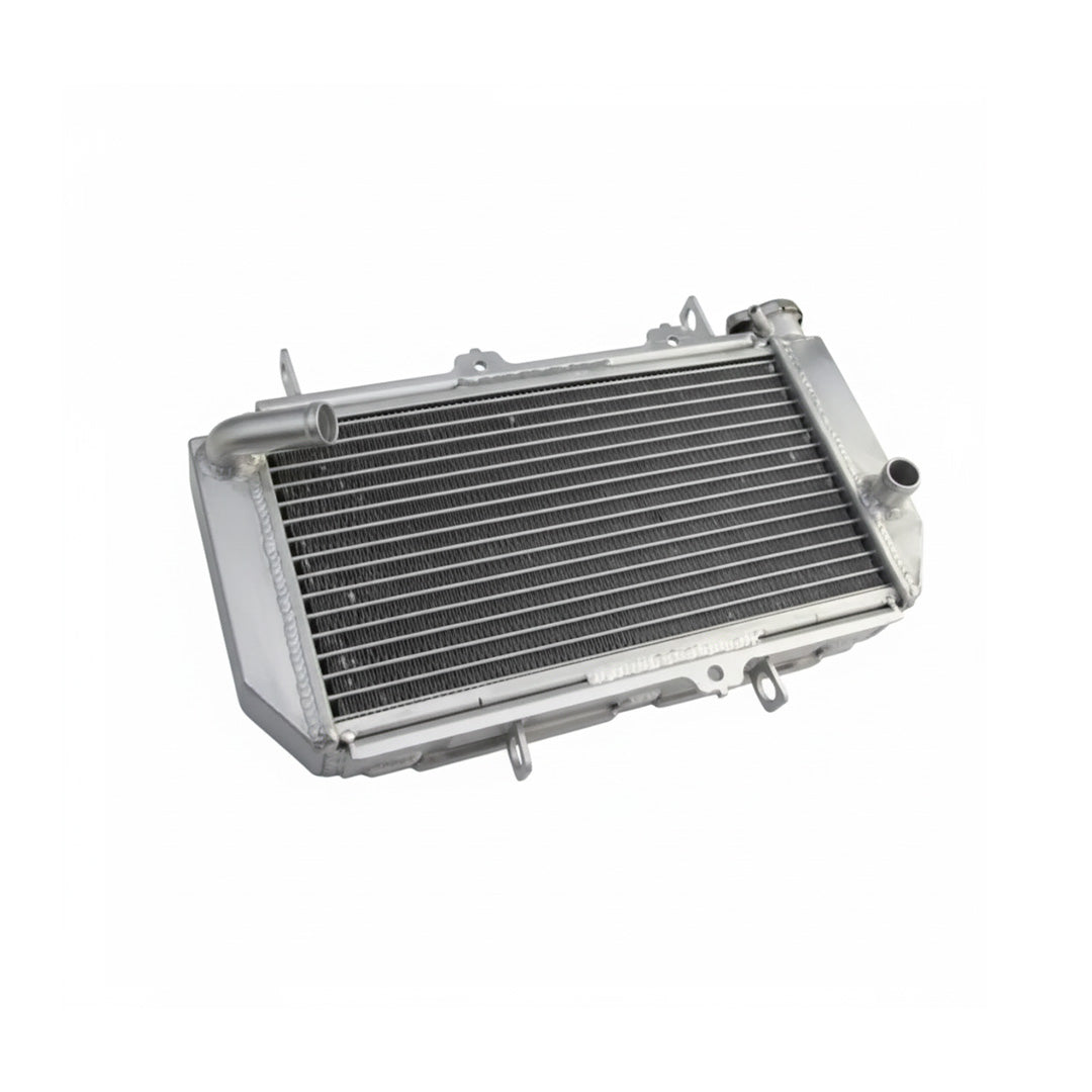 Metallic radiator on a white background
