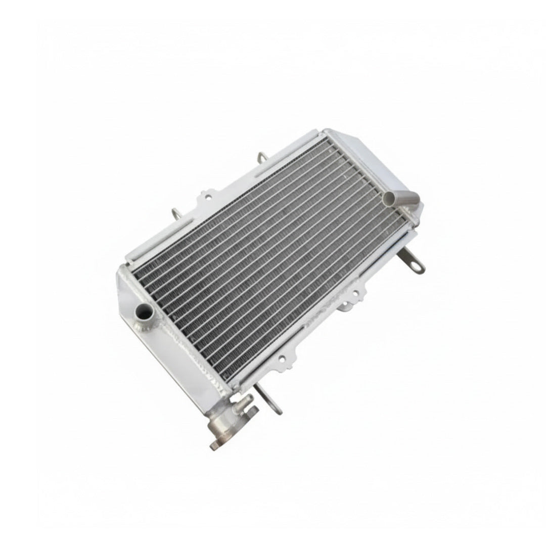 Metallic radiator on a white background