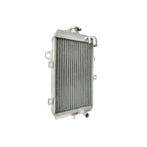 Metallic radiator on a white background