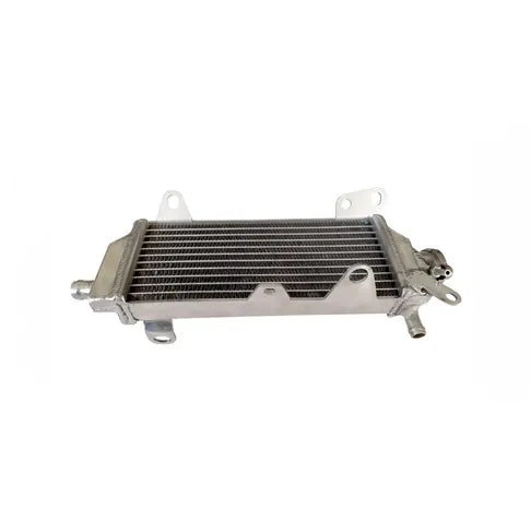 Metallic radiator on a white background