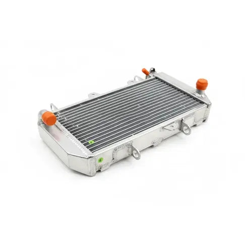 Metallic radiator on a white background