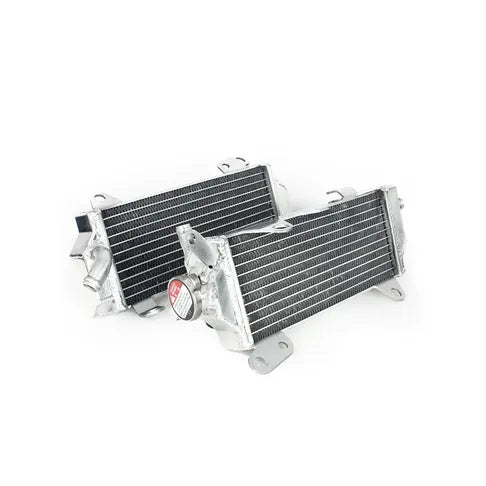 Metallic radiator on a white background
