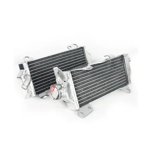 Metallic radiator on a white background