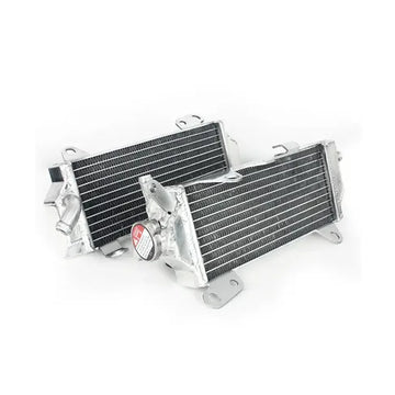 Metallic radiator on a white background