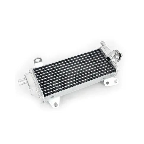 Metallic radiator on a white background