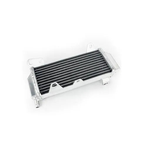 Metallic radiator on a white background