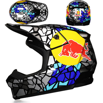 ORZ Redbull Style Motocross Helmet – Redbull Design | خوذة بقيات وسيكل بر ريد بول