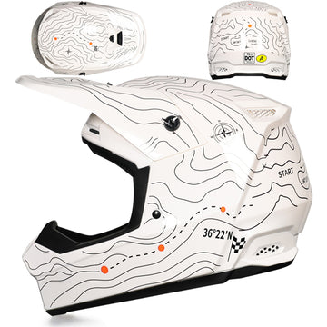 ORZ Motocross Helmet – White | خوذة بقيات وخوذة سيكل بر White
