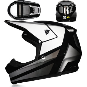 ORZ Motocross Helmet – Black Grey | خوذة بقيات وخوذة سيكل بر Black Grey
