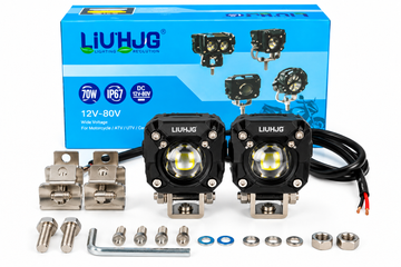 LIUHJG Dual LED Fog Light Kit | كشاف LED زوج للدباب و ATV