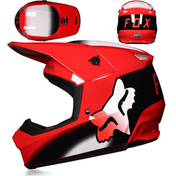 FOX Kids Motocross Helmet – Red White | خوذة سيكل بر أطفال وخوذة بقيات أطفال