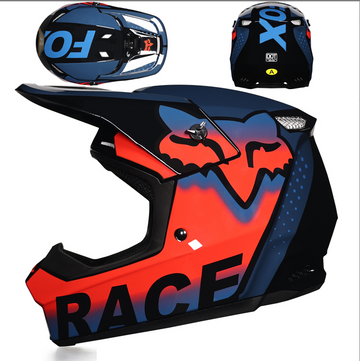 FOX Kids Motocross Helmet – Red Blue | خوذة سيكل بر أطفال وخوذة بقيات أطفال