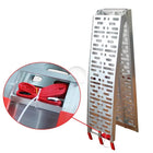 Aluminum Truck Ramps, 750 lbs. Capacity Folding Loading Ramps, for ATV/UTV/Motorcycle/Lawn Mower/Pickup Trucks/Snow Blower, Lightweight & Portable (1 PIECE) | JFG RACING رامب تحميل ألمنيوم قابل للطي للدباب وATV وUTV