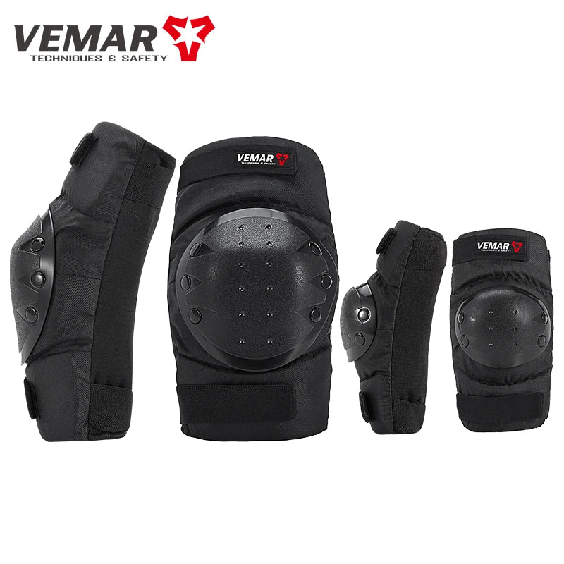 4Pcs/Set Classic and Fashion VEMAR S-183 Motocross Protective Gear Anti-fall Moto Motorcycle Motorcyclist Knee Pads Elbow Pads - Motovile