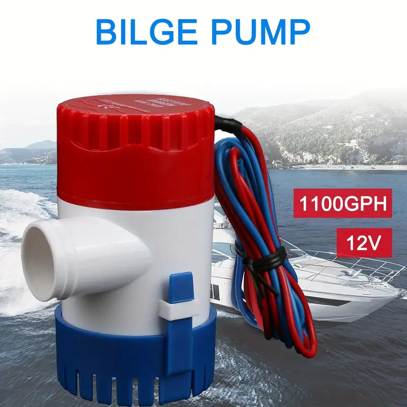 Bilge Pump DC 12V 1100GPH Electric Water Pump For Boats Seaplane Motor Homes Houseboat Accessories Marine Water Pump