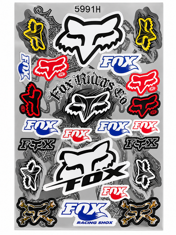 Fox Racing Go Big Mix | Buggy ATV Motorcycle Sticker | فوكس ريسنغ قو بيغ مشكل للدباب والبقي