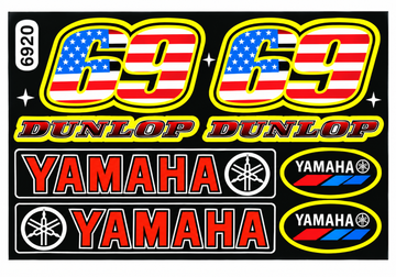 Number 69 Yamaha Dunlop Racing Set | Buggy ATV Motorcycle Sticker | رقم 69 ياماها دنلوب للدباب والبقي