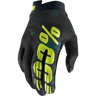 100% Hydromatic Brisker Long Gloves  (Black/yellow)