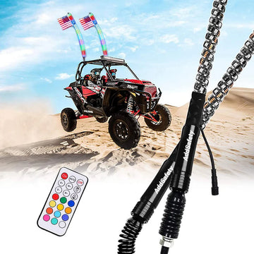 Spiral LED Whip Lights Dream color Remote Control Antenna( 1 PIC )