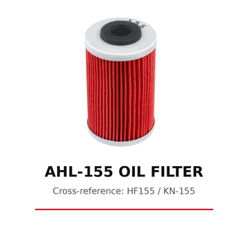 AHL-155 KTM Motorcycle Oil Filter – HF155 / KN-155 | فلتر زيت AHL-155