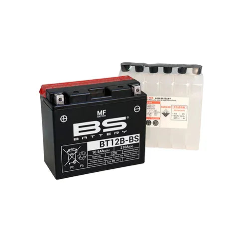 BS BT12B-BS Motorcycle Battery – YT12B-BS Equivalent, 12V 10Ah MF Battery in Kuwait