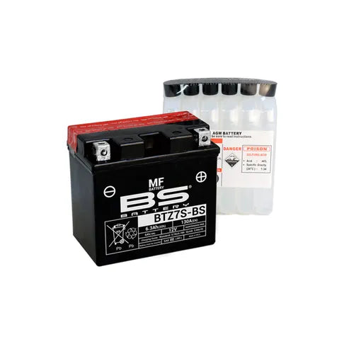 BS BTZ7S-BS 12V 6.3Ah MF Motorcycle & ATV Battery – High-Performance Powersports Battery in Kuwait