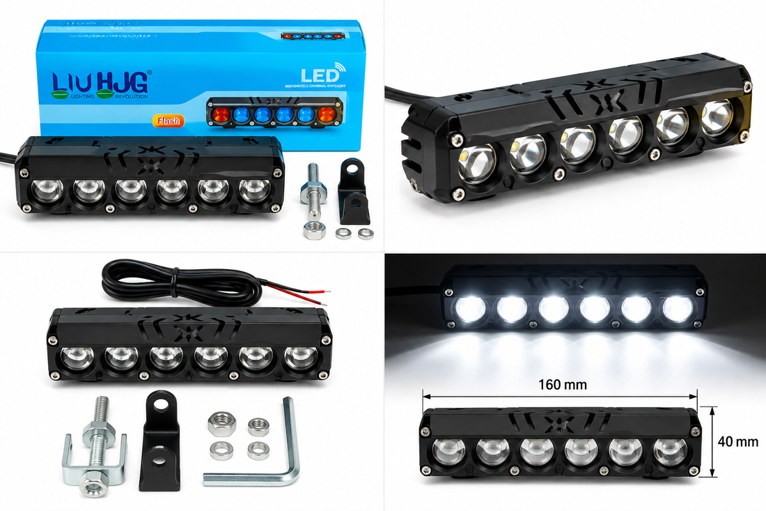 LIUHJG 6 LED Fog Light / Auxiliary Light Bar | كشاف 6 LED للدباب و ATV ليت ليد
