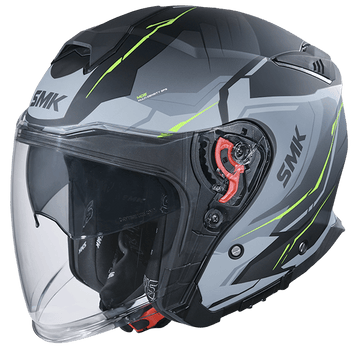 SMK GTJ Escape MA264 Matte Black & Grey Open-Face Helmet | Motovile Kuwait