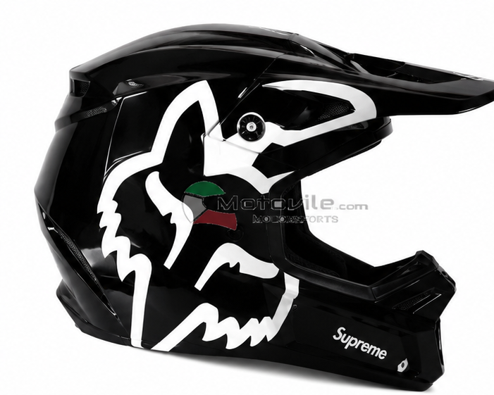 FOX Supreme Motocross Off-Road Helmet - Black White | خوذة فوكس سوبريم للموتوكروس والأوف رود