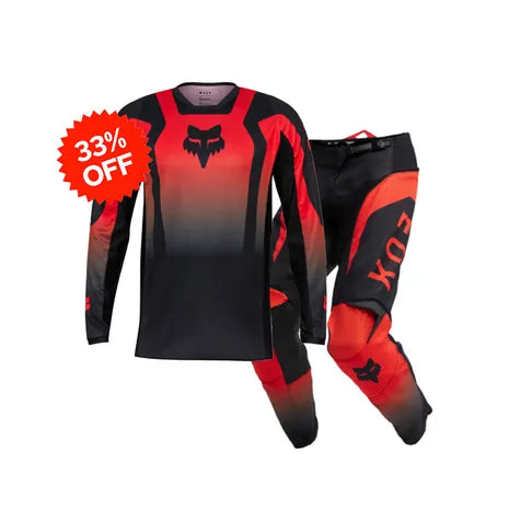 Fox 180 LEAN Motocross Gear – Shirt & Pants Combo | Flo Red | Kuwait