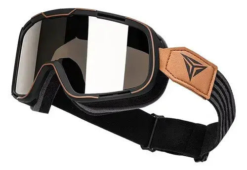 MOTOWOLF Motorcycle Motocross Goggles | Anti-Fog UV Protection Off-Road MX 0Riding Goggles | Black/Brown