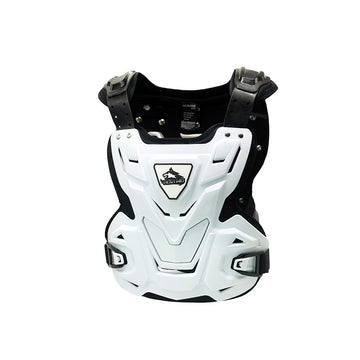 Hunting Wolf Chest & Back Armor Vest – Off-Road Motorcycle & ATV Body Protector (White)