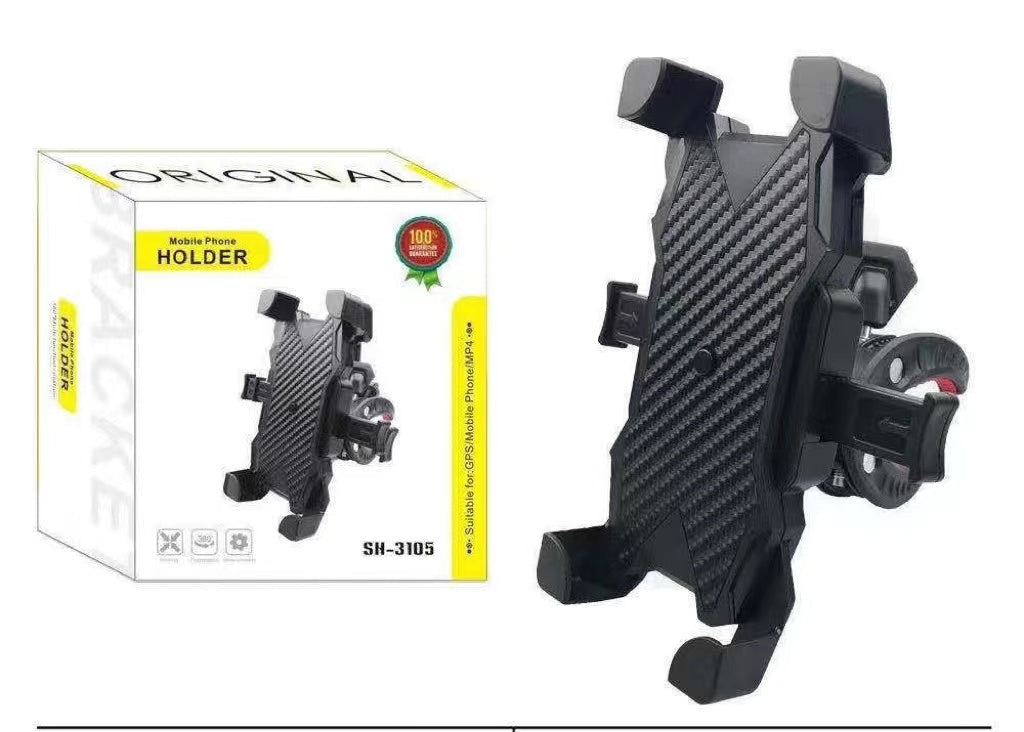 Car phone holder with packaging and specifications on a white background