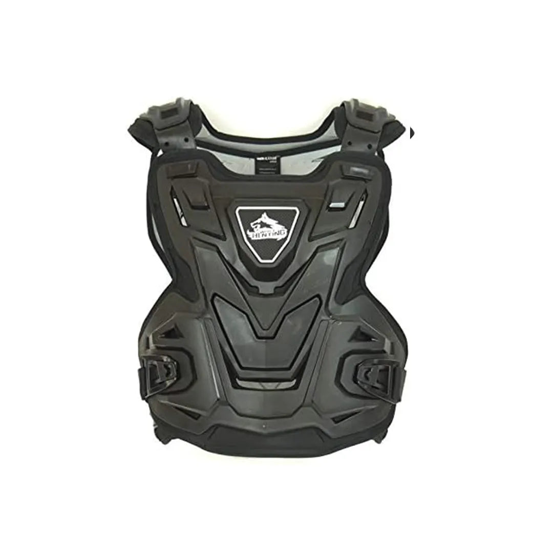 Hunting Wolf Motorcycle Chest & Back Armor Vest - Breathable Off-Road Protector with Ergonomic Design, Adjustable Straps & Ventilation Holes for Riding Safety Gear