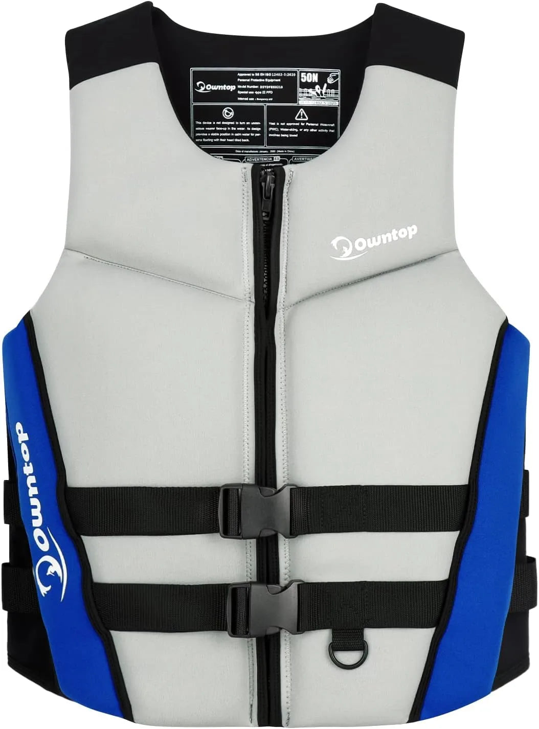 Life Jacket for Jet Ski Water Sports Grey