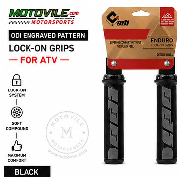 ODI Engraved Pattern Lock-On ATV Grips for Yamaha Banshee 350, Raptor 700/660 & YFZ450 – قبضة هندل ATV