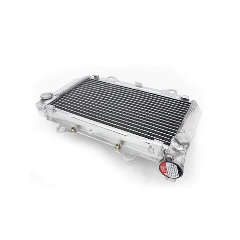 Metallic radiator on a white background
